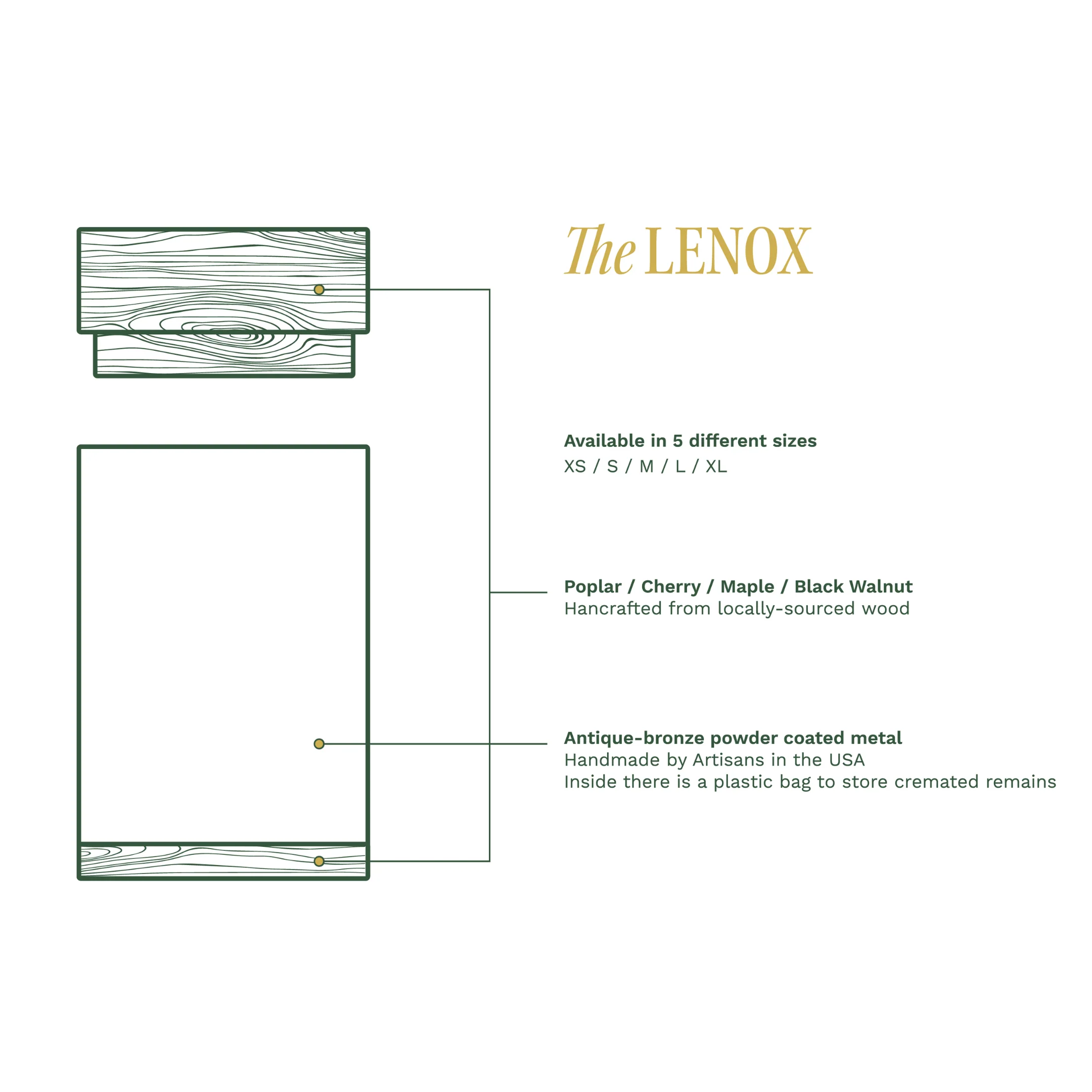 The Lenox Urn in Poplar - Image 4
