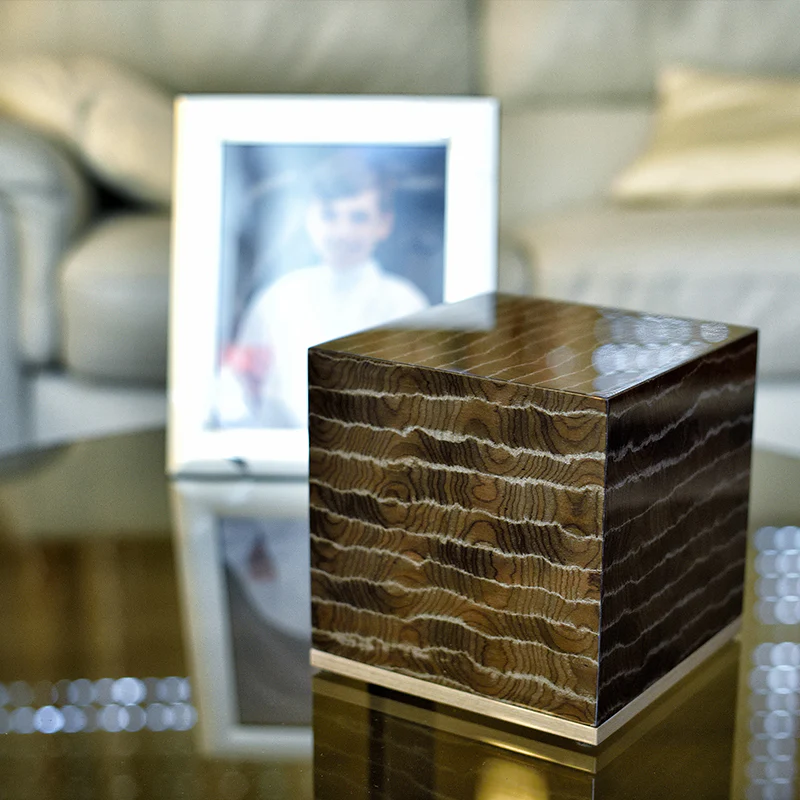 The Madison Urn in Striped Brown - Image 2