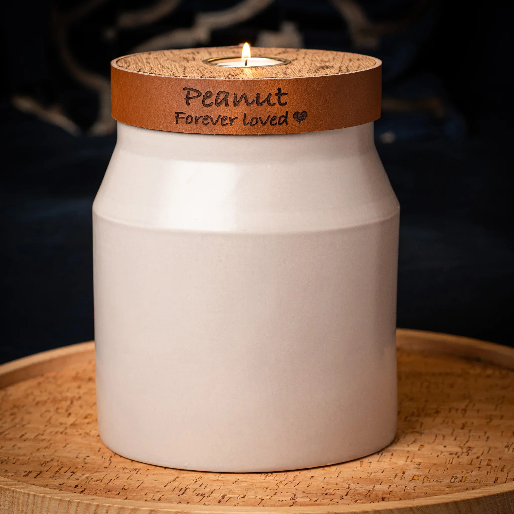 The Parker Candle Urn in Mist Grey - Image 3